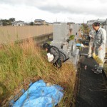 大和高田市営土庫墓地で工事開始しました。