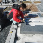 橿原市営香久山墓園で新規お墓の建立工事にかかりました。