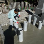 桜井市内で、お墓の移設、耐震施工をいたしました。